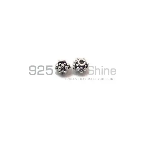 925 Sterling silver 4.7x5.5mm Round Bali Beads .Sold Per Package of 10-925SBB103