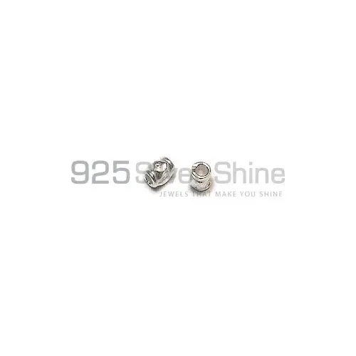 Handmade 925 Sterling silver 4x3mm Drum Nugget Beads .Sold Per Package of 10-925SNB106
