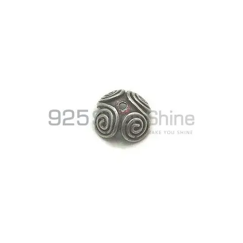 925 Sterling silver 5.2x10mm Round Cap Beads .Sold Per Package of 10-925SBC104