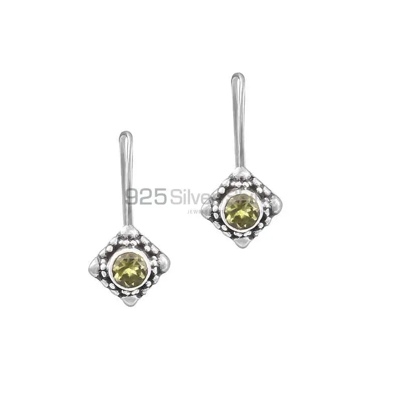 Smoky Gemstone Earring In Sterling Silver 925SE28_1