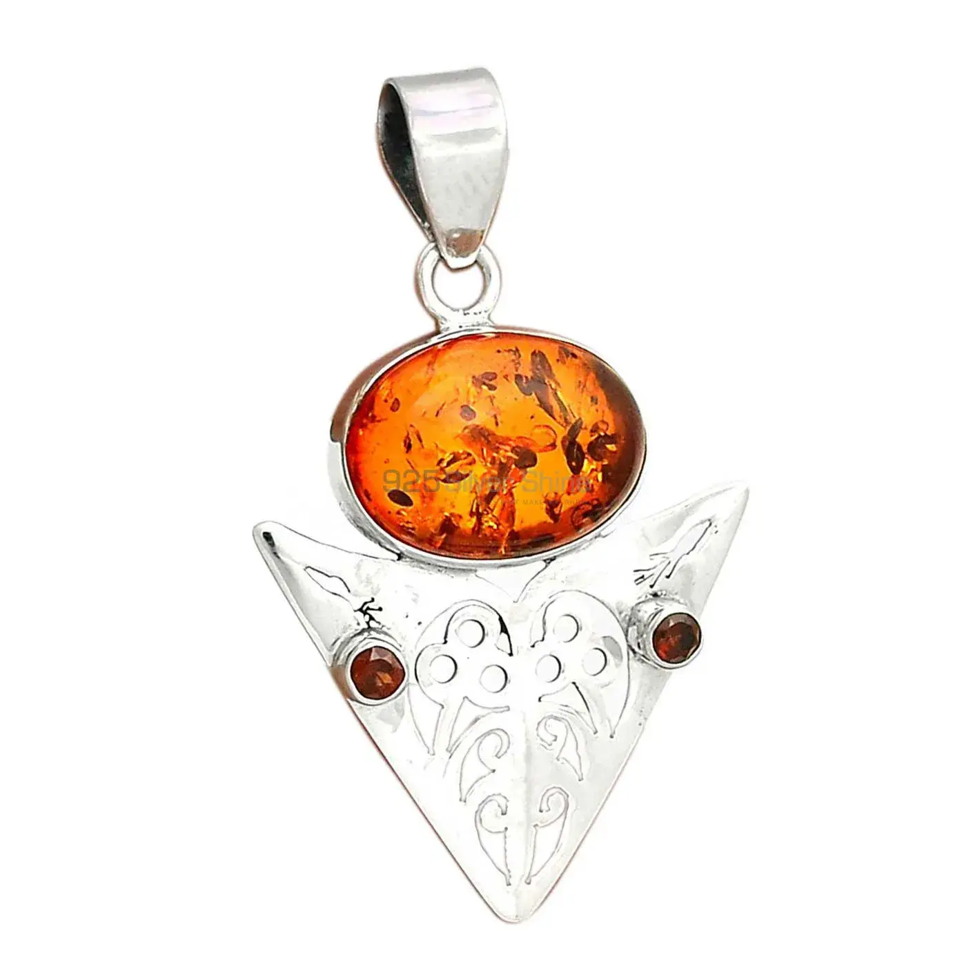 Multi Gemstone Pendants In Fine Sterling Silver Jewelry 925SP17-1_2
