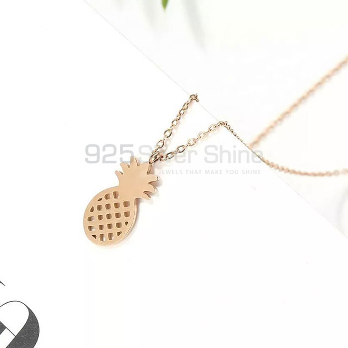 Pineapple Fruit Design Necklace In 925 Silver FRMN273_0