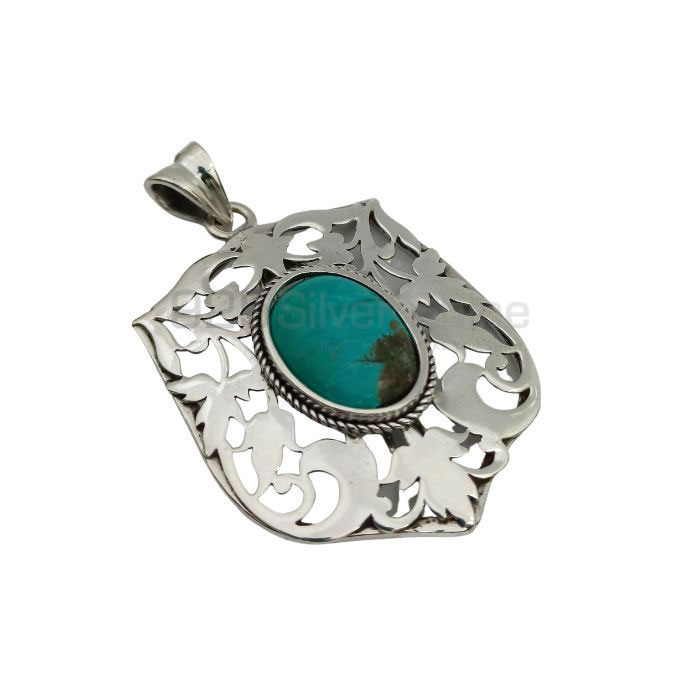 Turquoise Gemstone Pendant In Sterling Silver 925NSP32_0