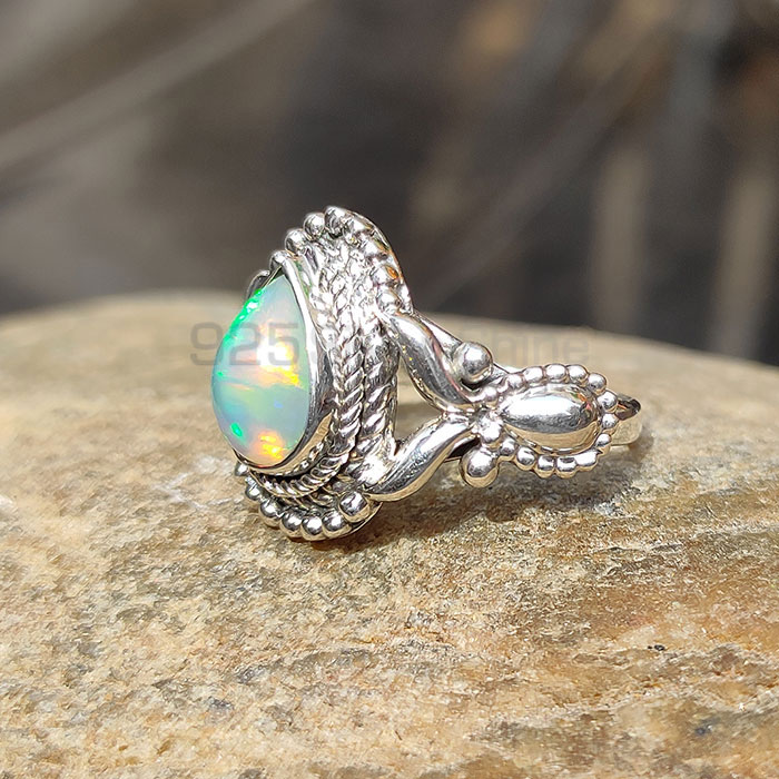 Antique vintage Silver Ring In Natural Opal Gemstone SSR109_0