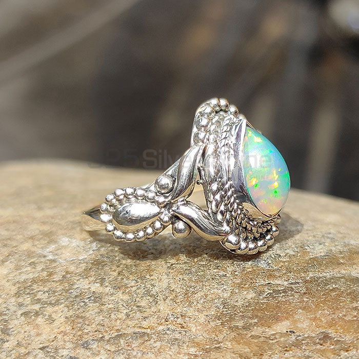 Antique vintage Silver Ring In Natural Opal Gemstone SSR109_1