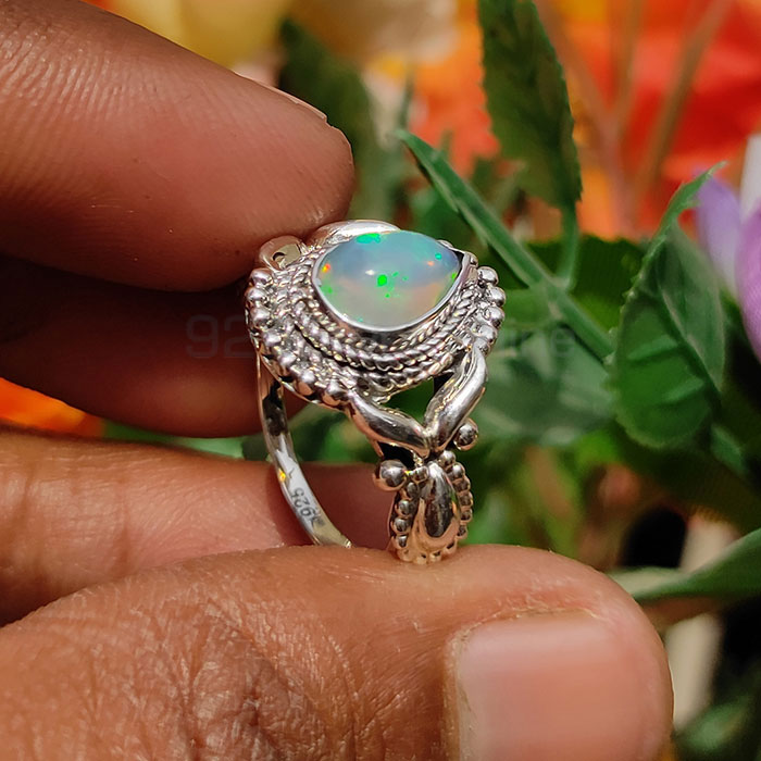 Antique vintage Silver Ring In Natural Opal Gemstone SSR109_3