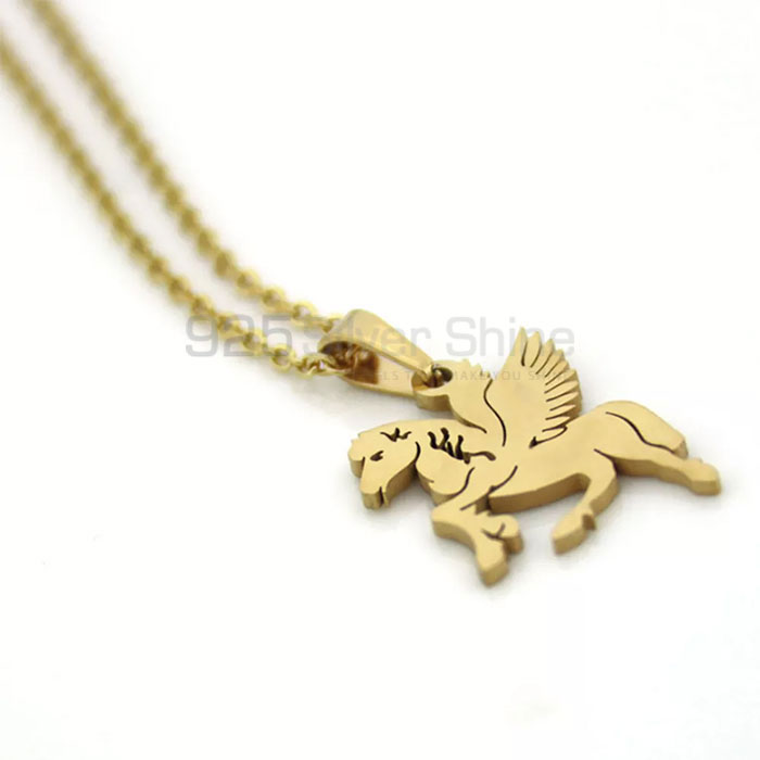 Winged Horse Necklace, Animal Minimalist Necklace In 925 Sterling Silver AMN254_1