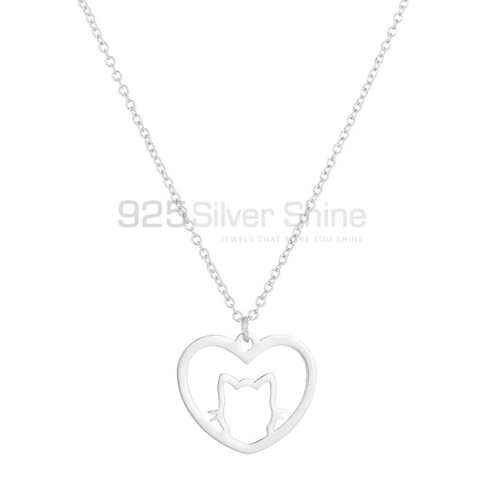 Youstar Punk Cat Necklace, Animal Minimalist Necklace In 925 Sterling Silver AMN104